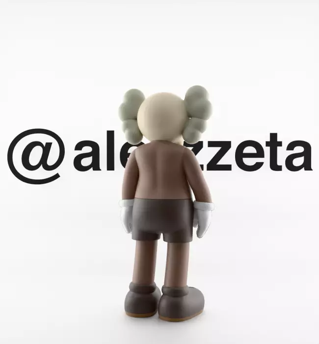 Kaws Companion x Chum Textured Low-poly 3D model_12