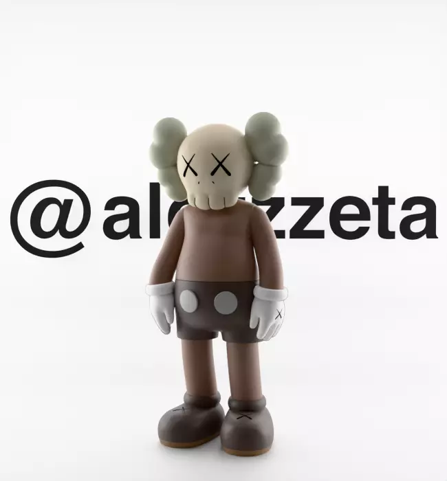 Kaws Companion x Chum Textured Low-poly 3D model_3