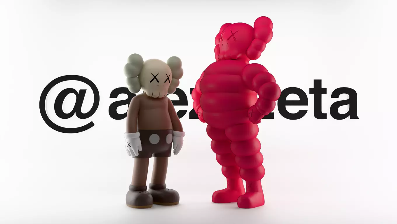 Kaws Companion x Chum Textured Low-poly 3D model_0