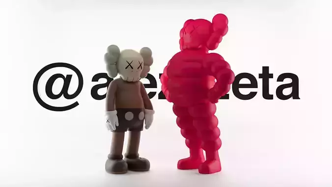Kaws Companion x Chum Textured Low-poly 3D model