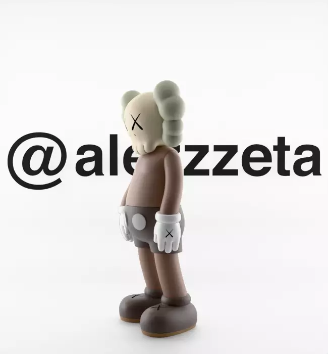 Kaws Companion x Chum Textured Low-poly 3D model_5