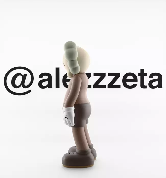 Kaws Companion x Chum Textured Low-poly 3D model_7