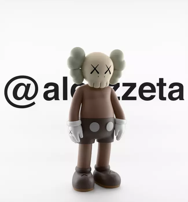 Kaws Companion x Chum Textured Low-poly 3D model_19