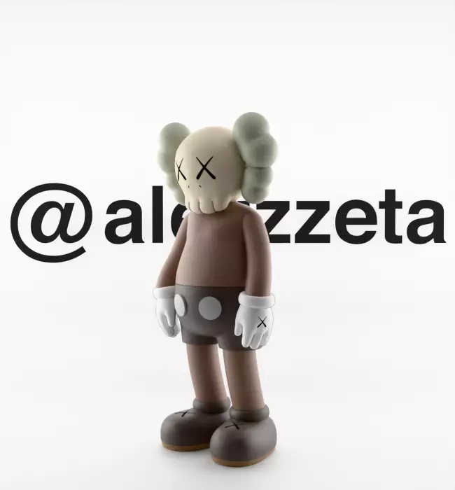 Kaws Companion x Chum Textured Low-poly 3D model_4