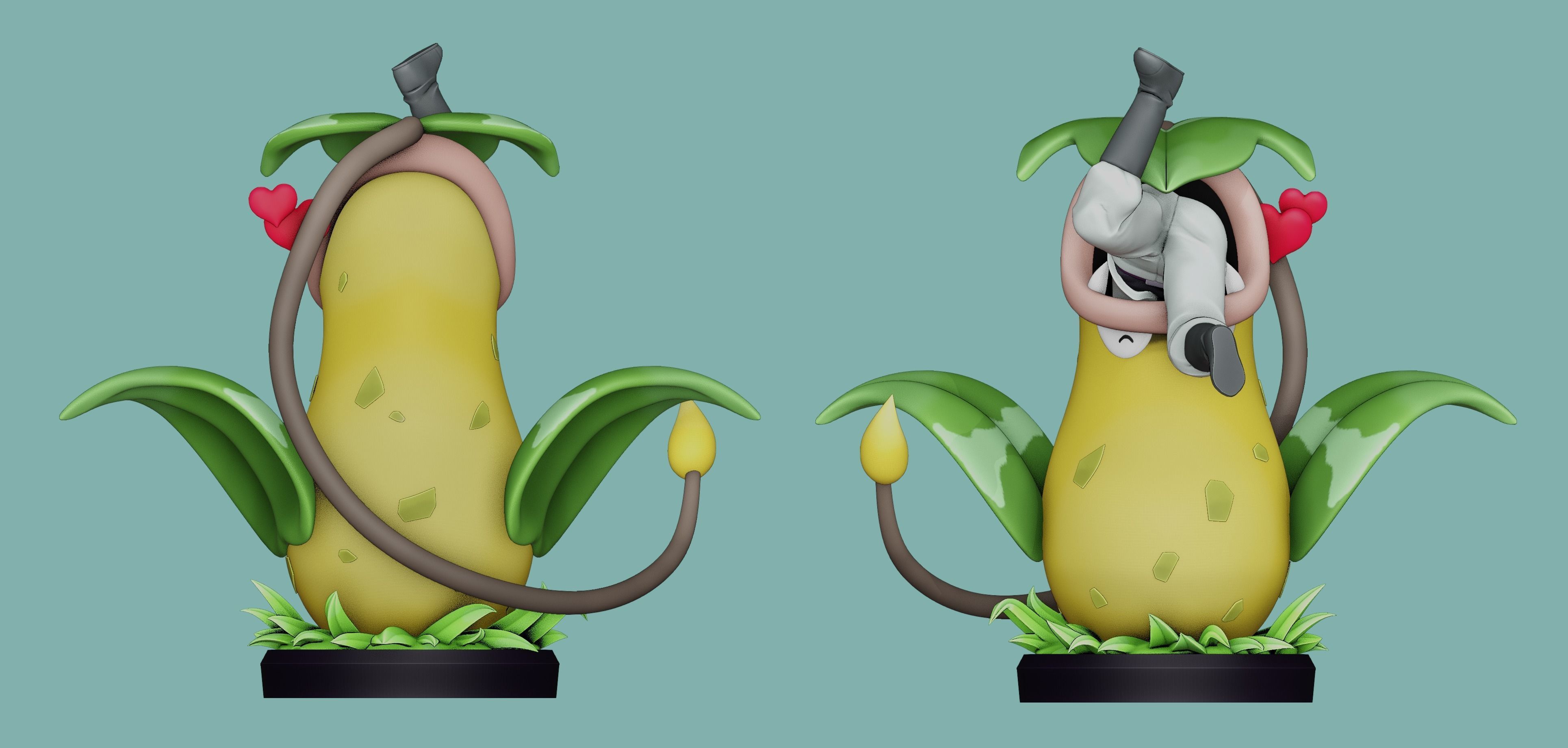 victreebel and james - pokemon 3D print model_15
