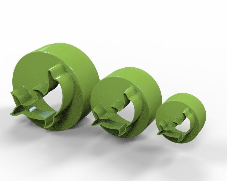 Cookie Cutter Dolphin and Circle 3D print model_30