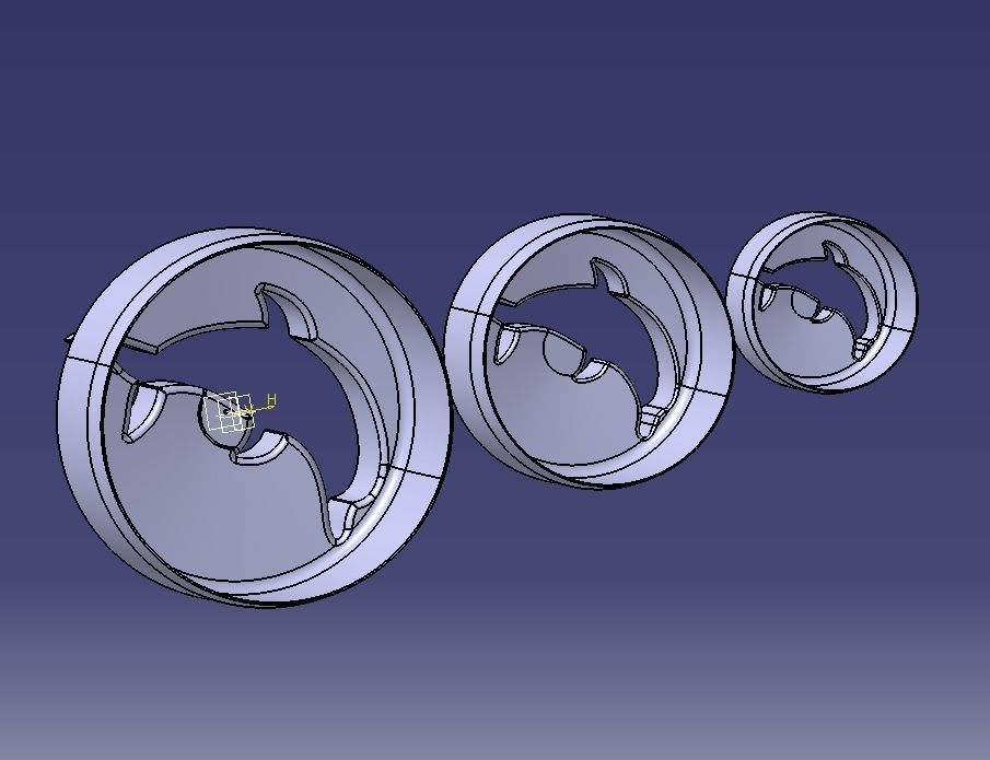 Cookie Cutter Dolphin and Circle 3D print model_25