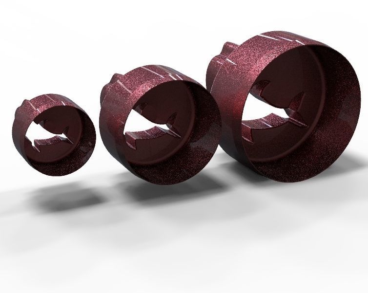 Cookie Cutter Dolphin and Circle 3D print model_32