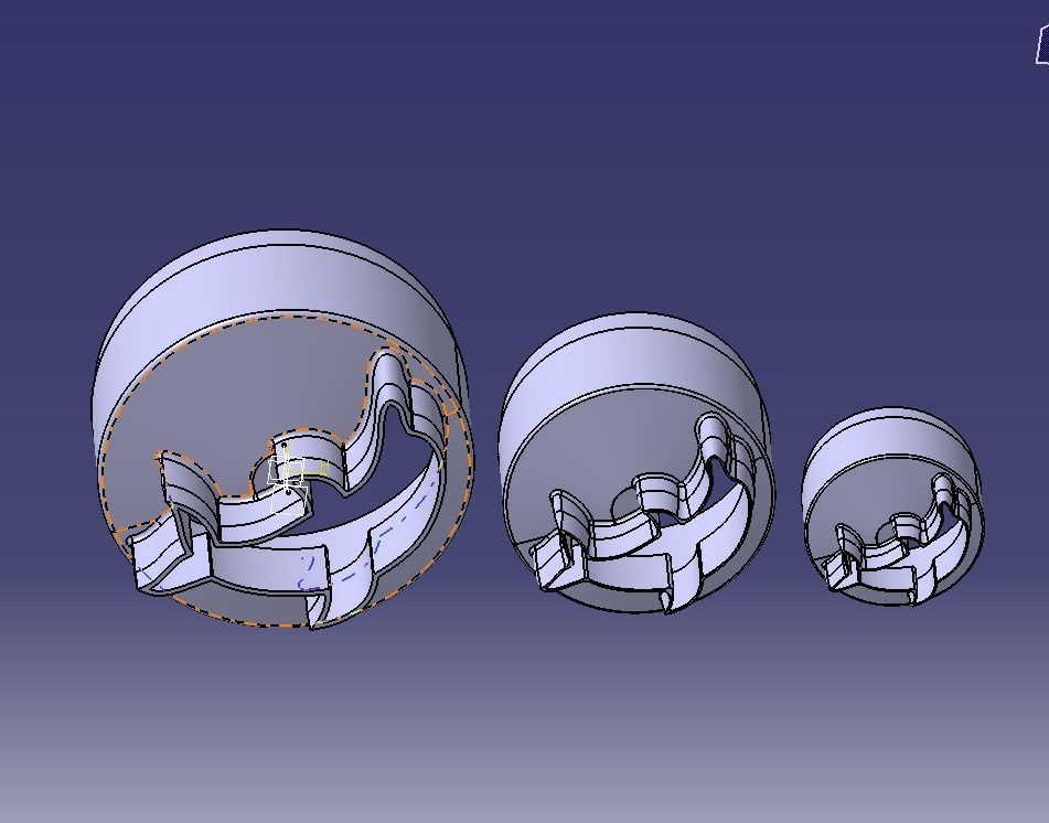 Cookie Cutter Dolphin and Circle 3D print model_6