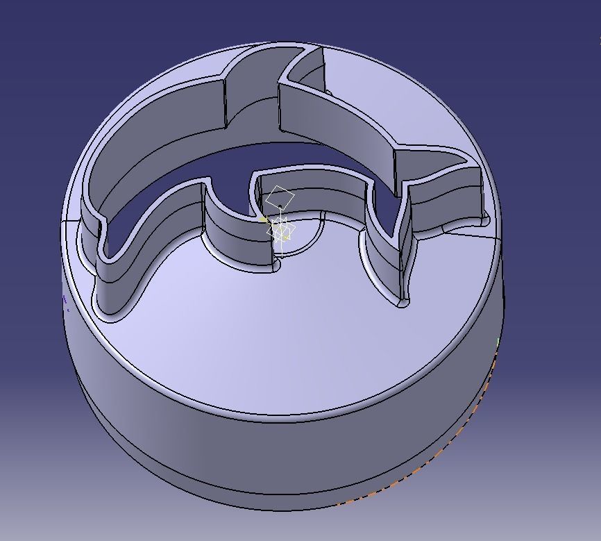 Cookie Cutter Dolphin and Circle 3D print model_10