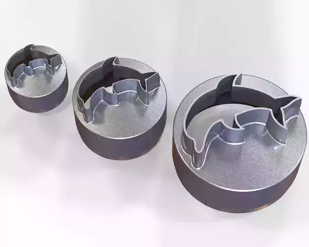 Cookie Cutter Dolphin and Circle 3D print model