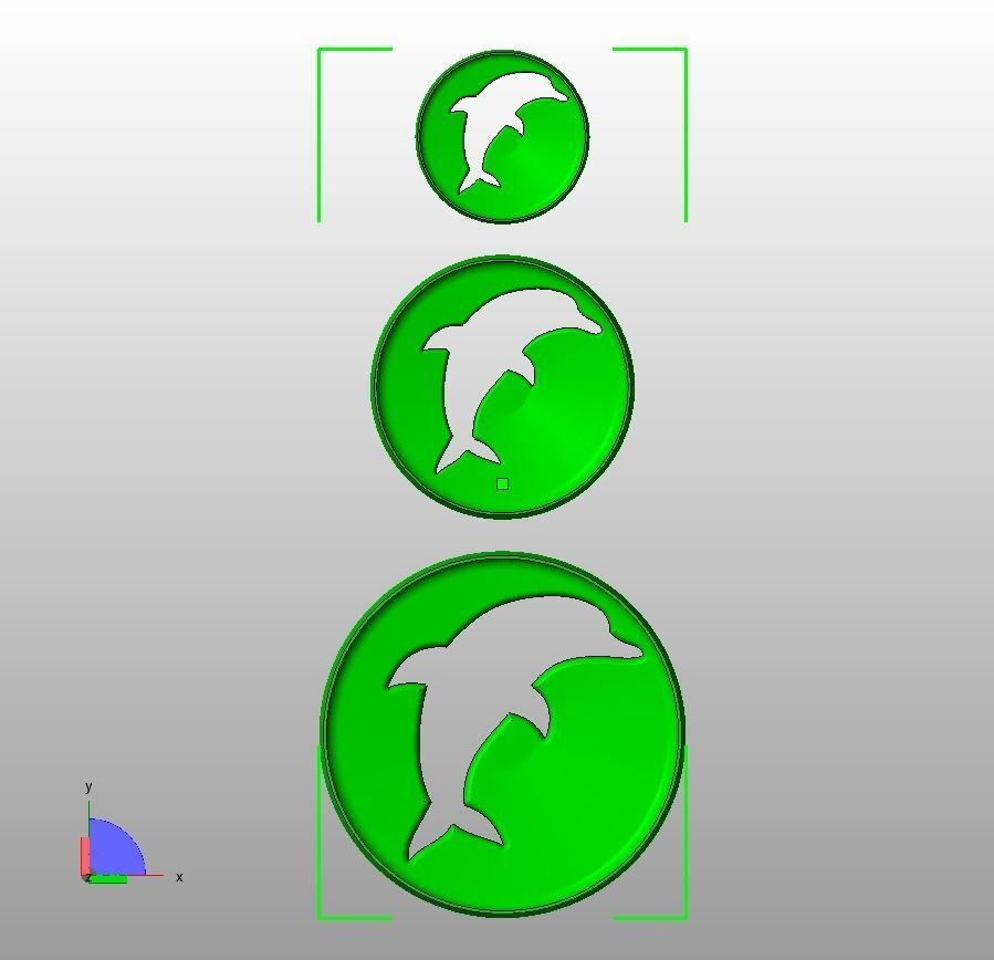 Cookie Cutter Dolphin and Circle 3D print model_18
