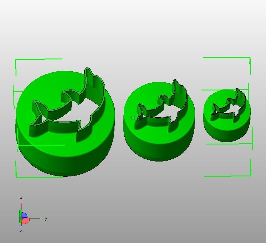 Cookie Cutter Dolphin and Circle 3D print model_20