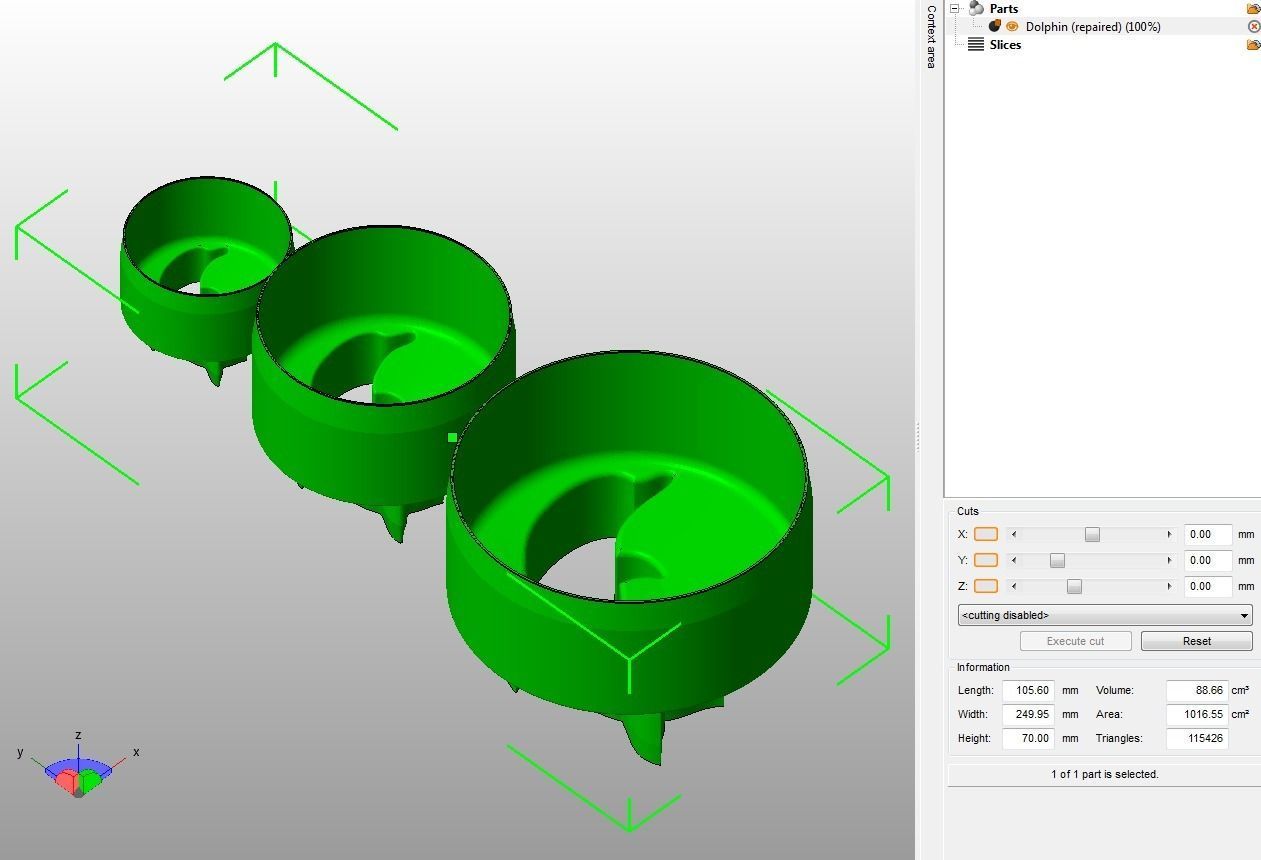 Cookie Cutter Dolphin and Circle 3D print model_17