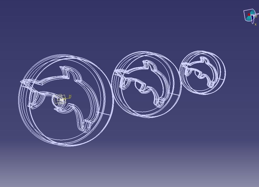 Cookie Cutter Dolphin and Circle 3D print model_26