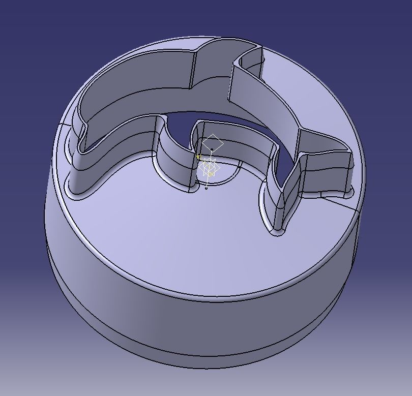 Cookie Cutter Dolphin and Circle 3D print model_11