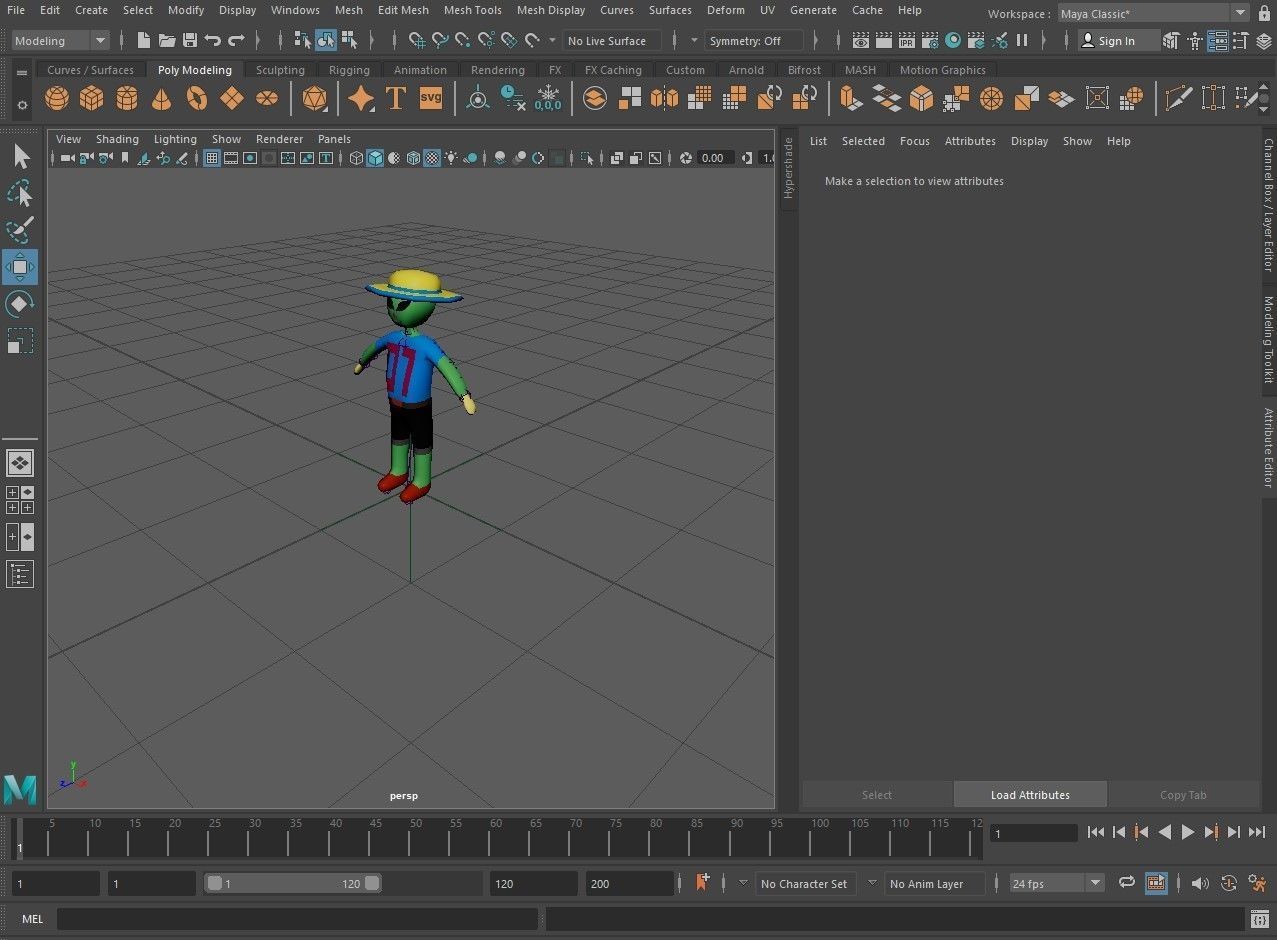 Cartoon characters aliens Low-poly 3D model_26