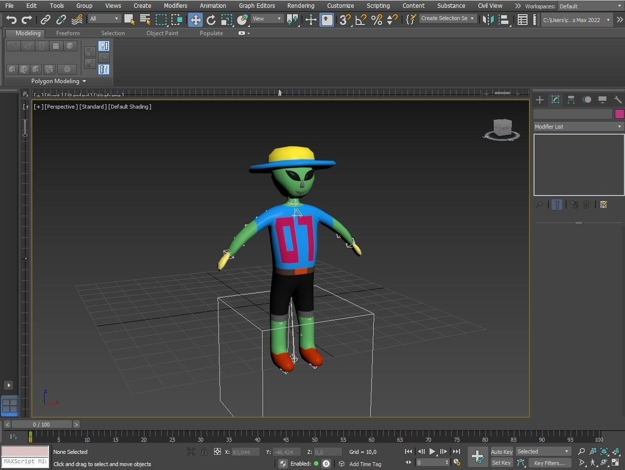 Cartoon characters aliens Low-poly 3D model_25