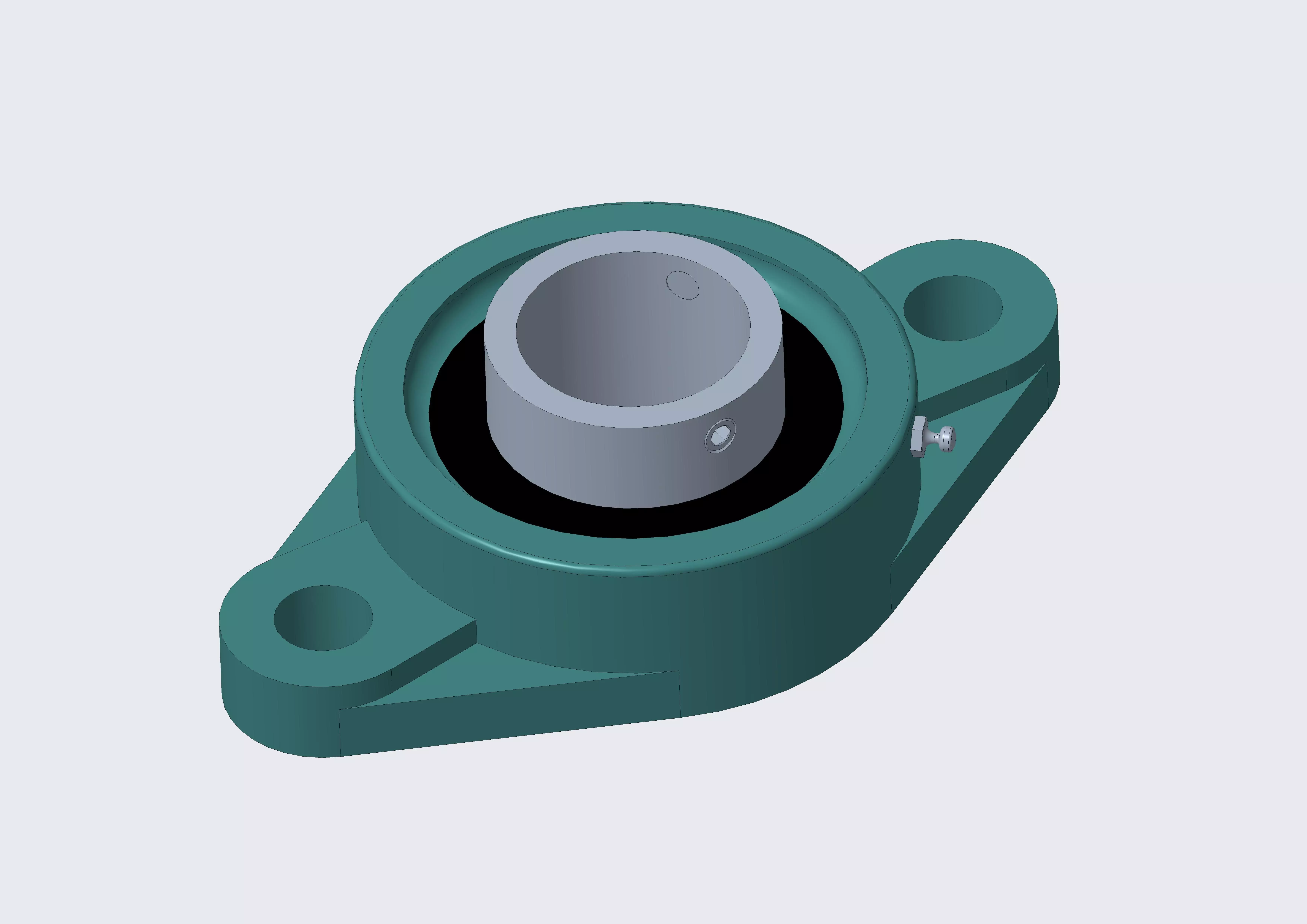 Ball Bearing Cast Iron Diamond Flanged Free 3D model