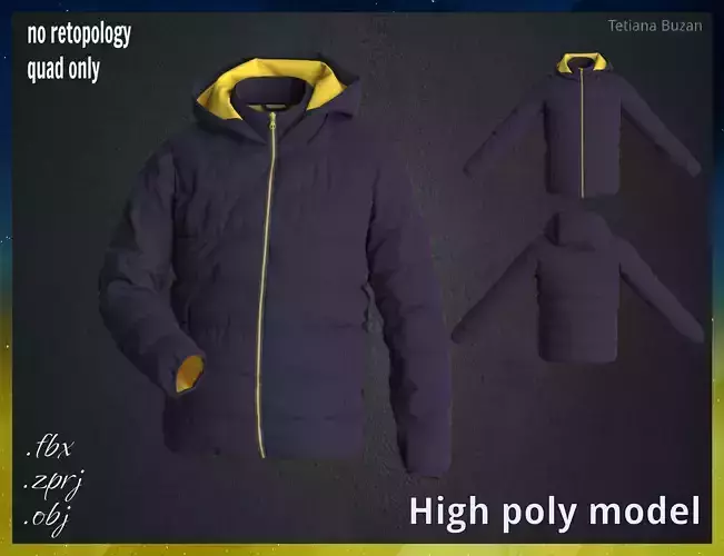 Puffer jacket 3D model