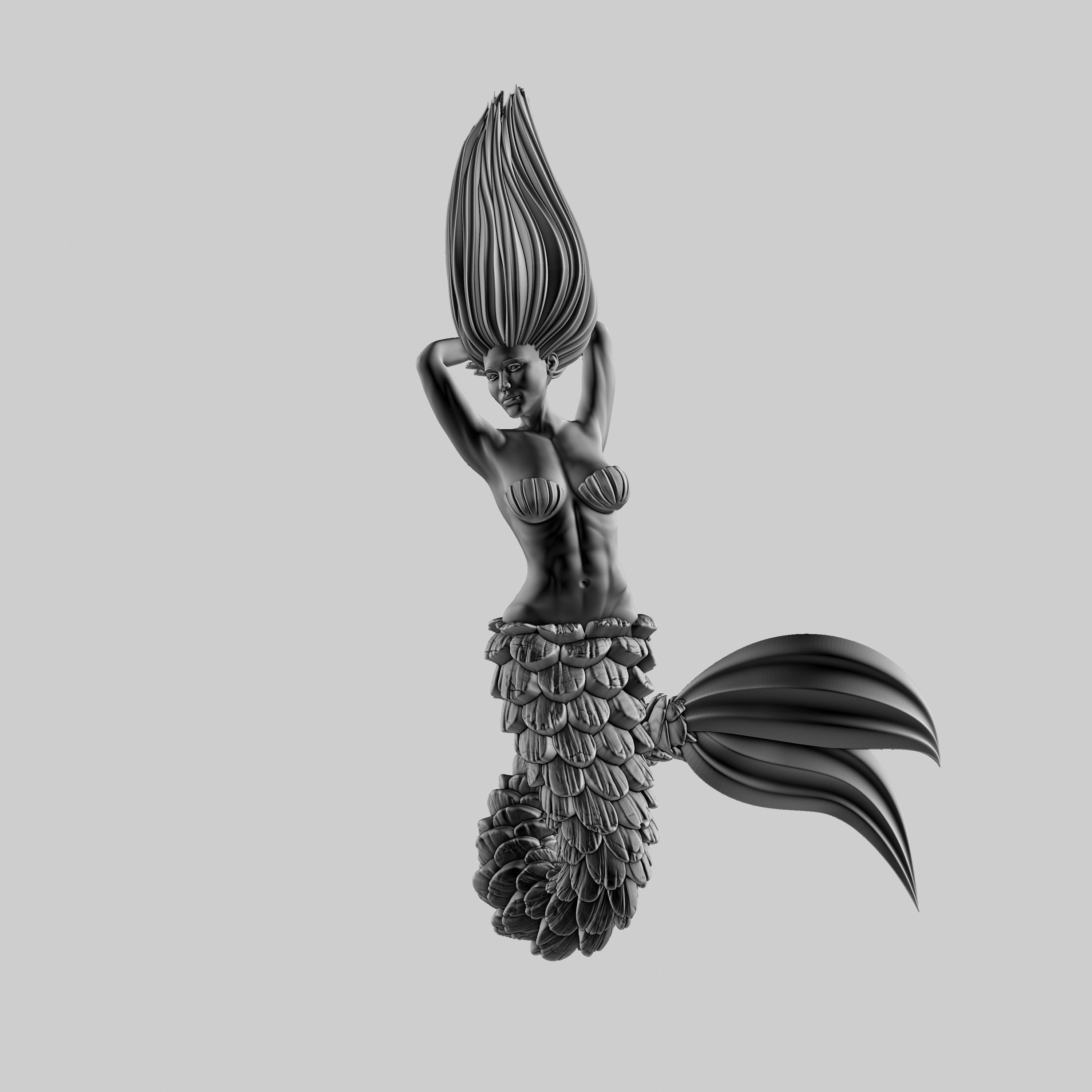 Mermaid 3D print model_18