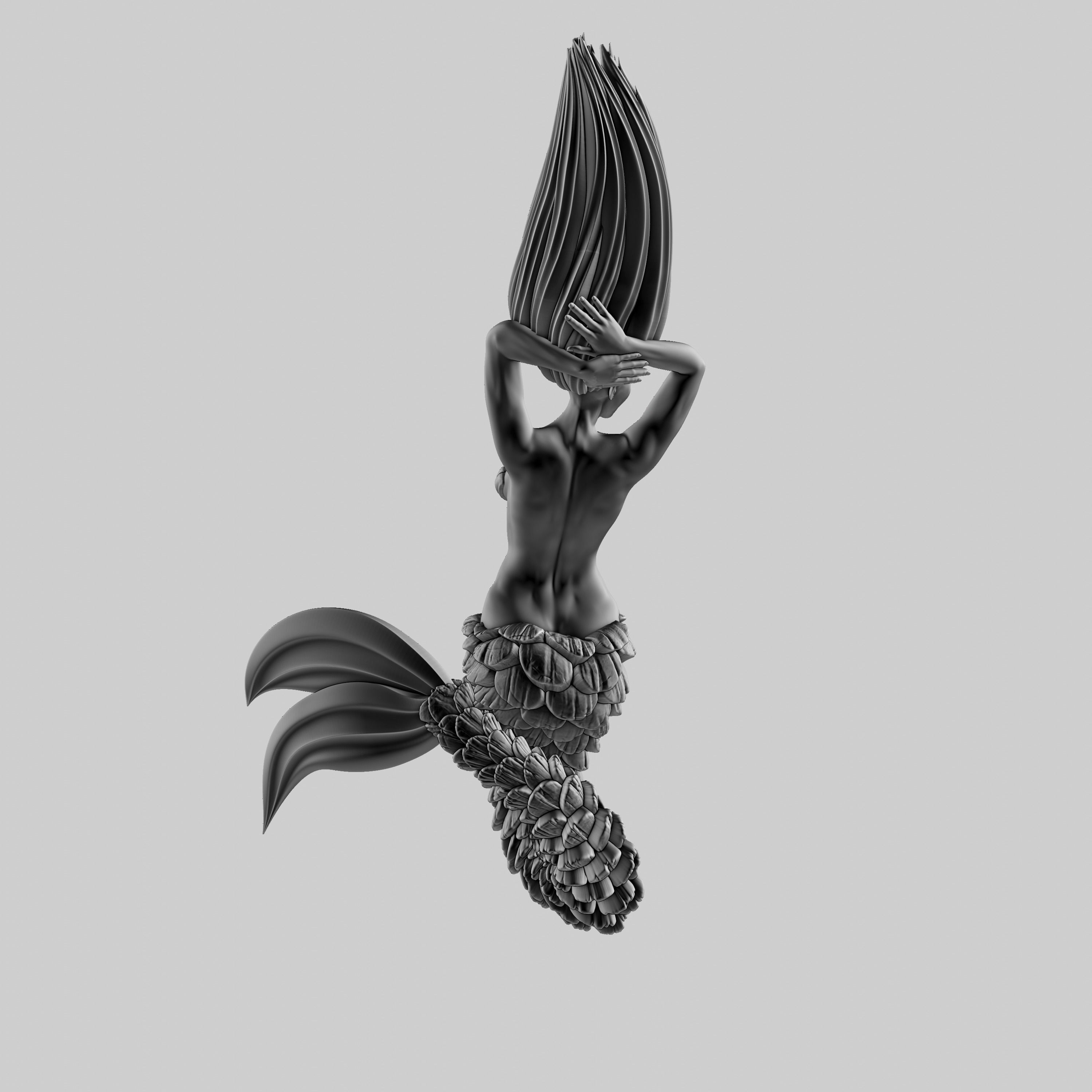 Mermaid 3D print model_20