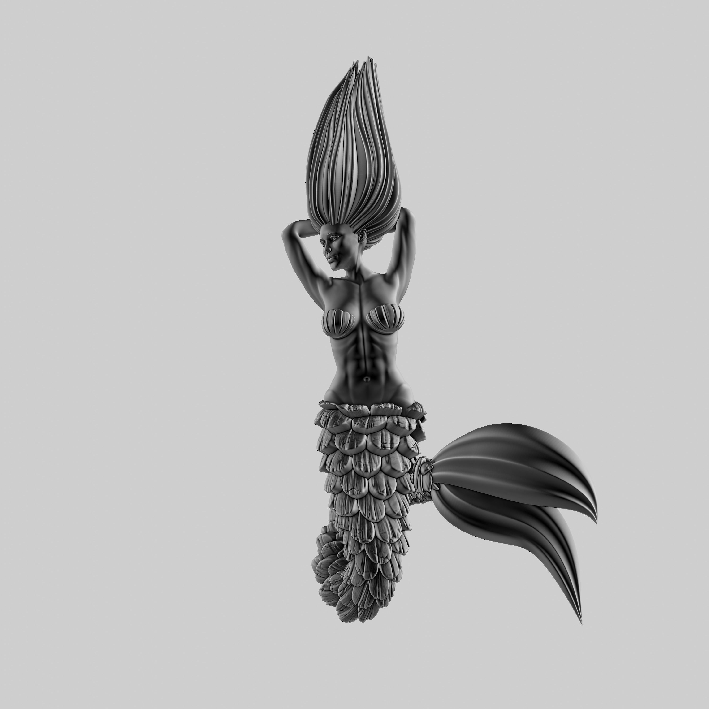 Mermaid 3D print model_15