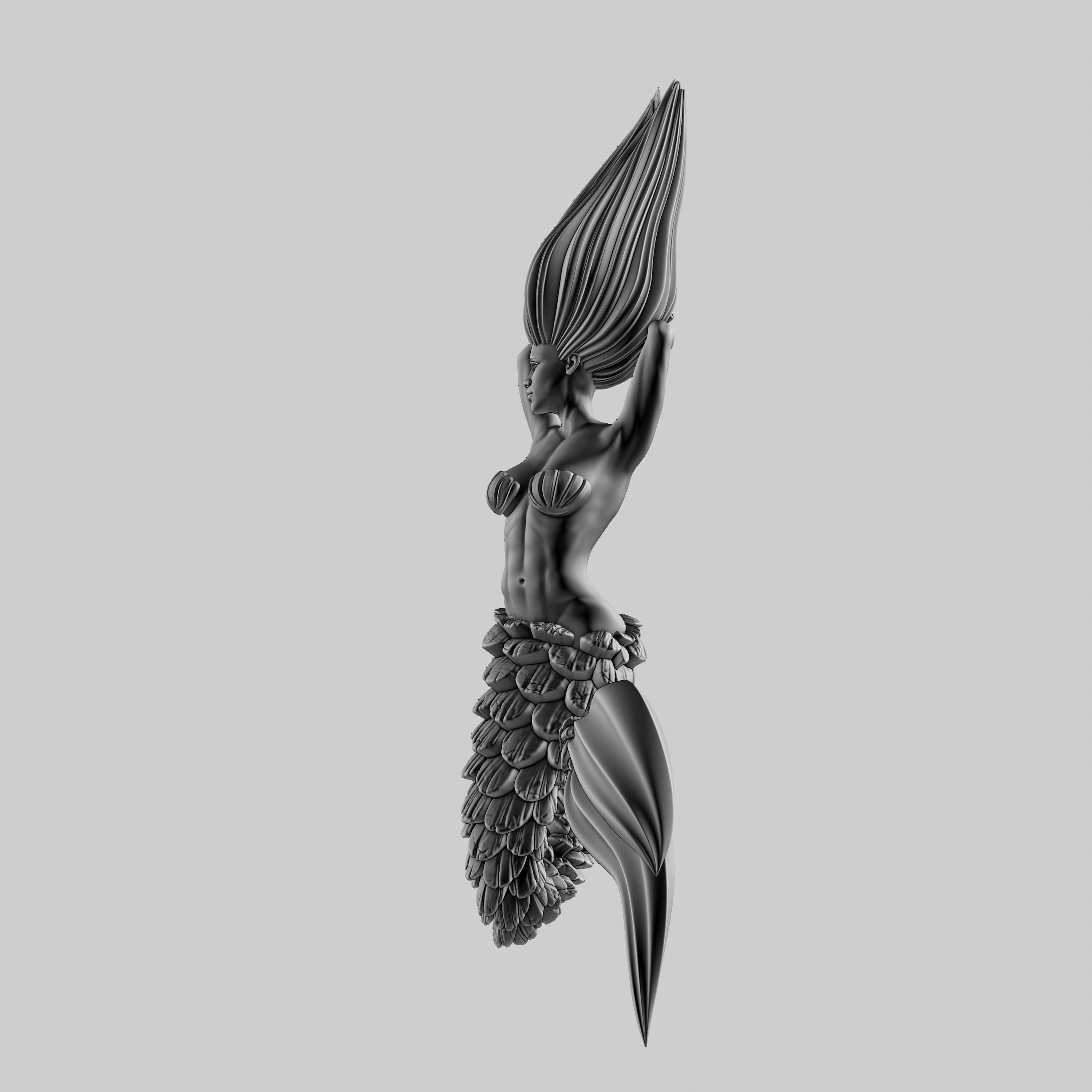 Mermaid 3D print model_13