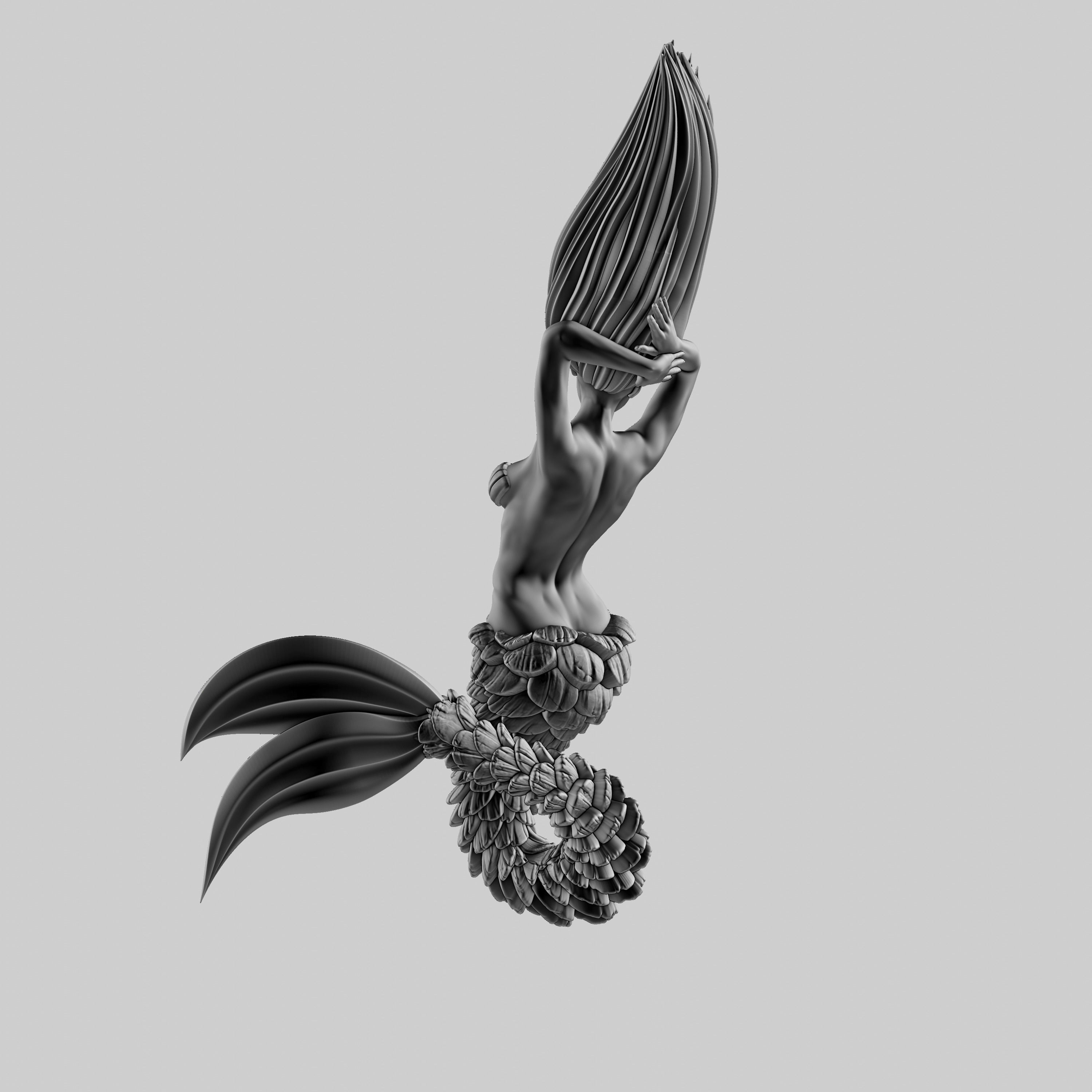 Mermaid 3D print model_12