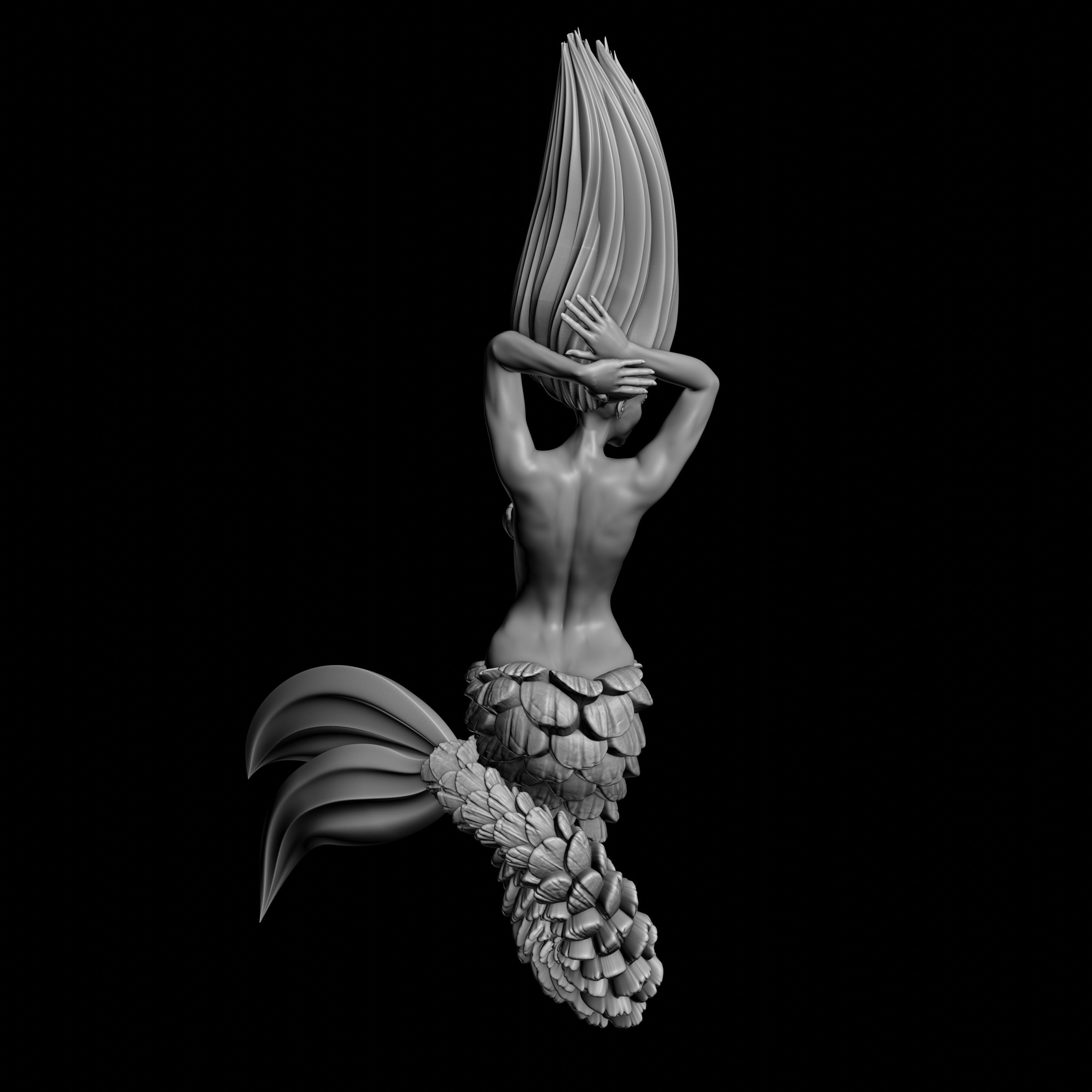 Mermaid 3D print model_7