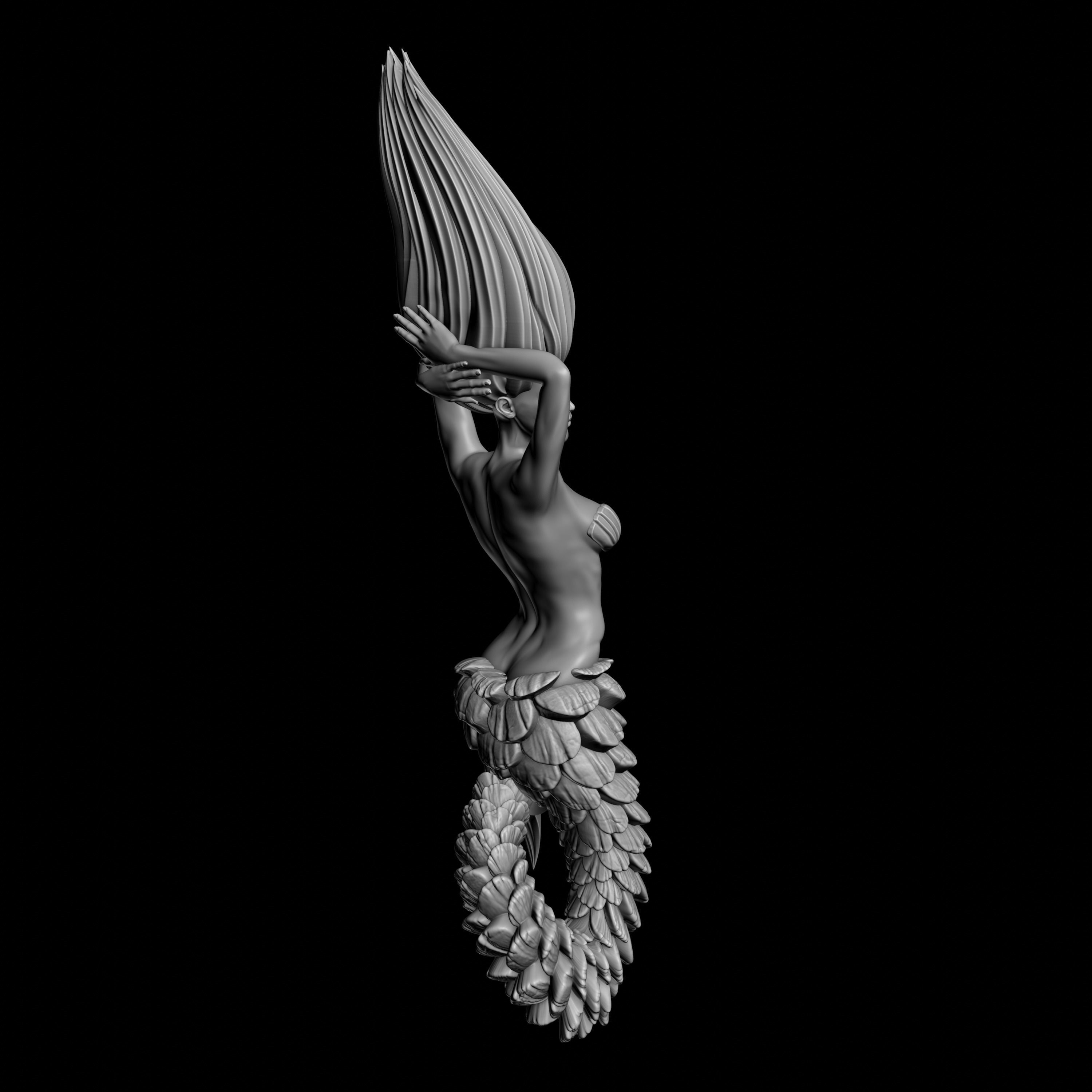 Mermaid 3D print model_5