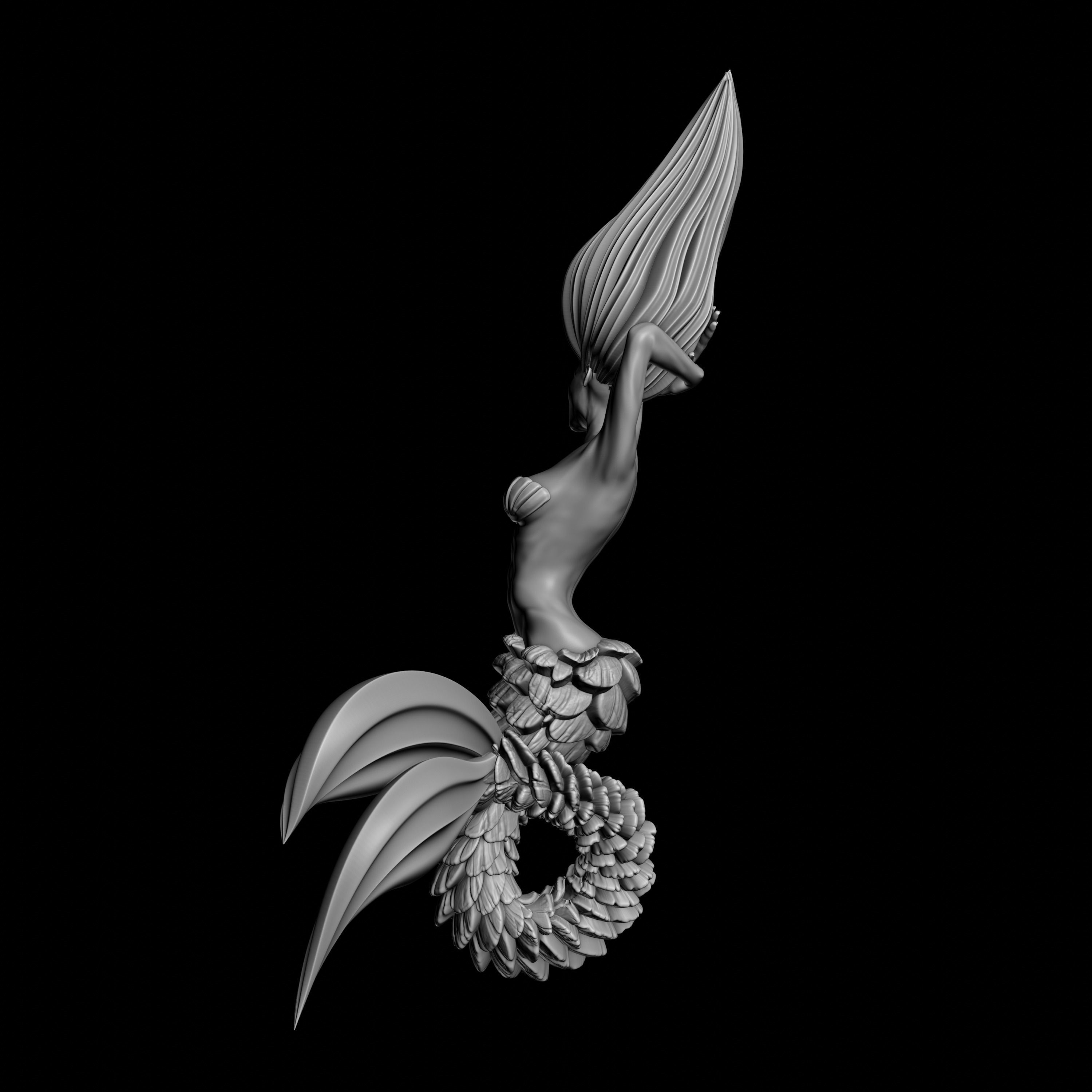 Mermaid 3D print model_9