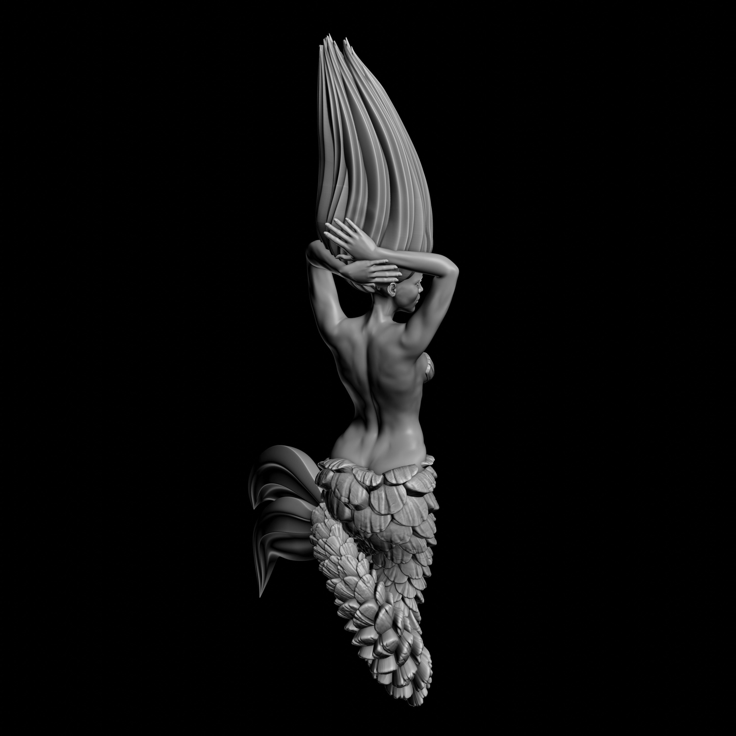 Mermaid 3D print model_6