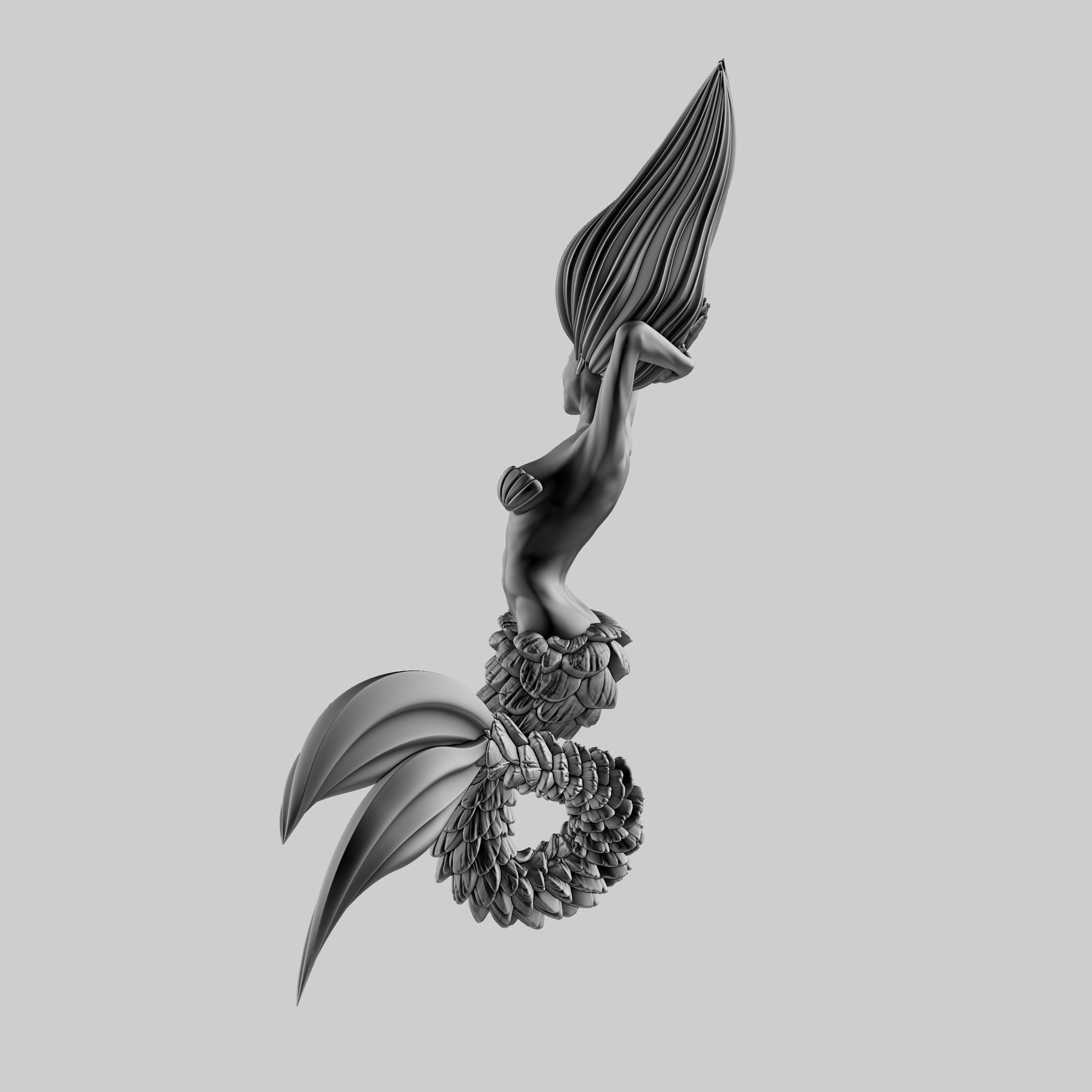 Mermaid 3D print model_14
