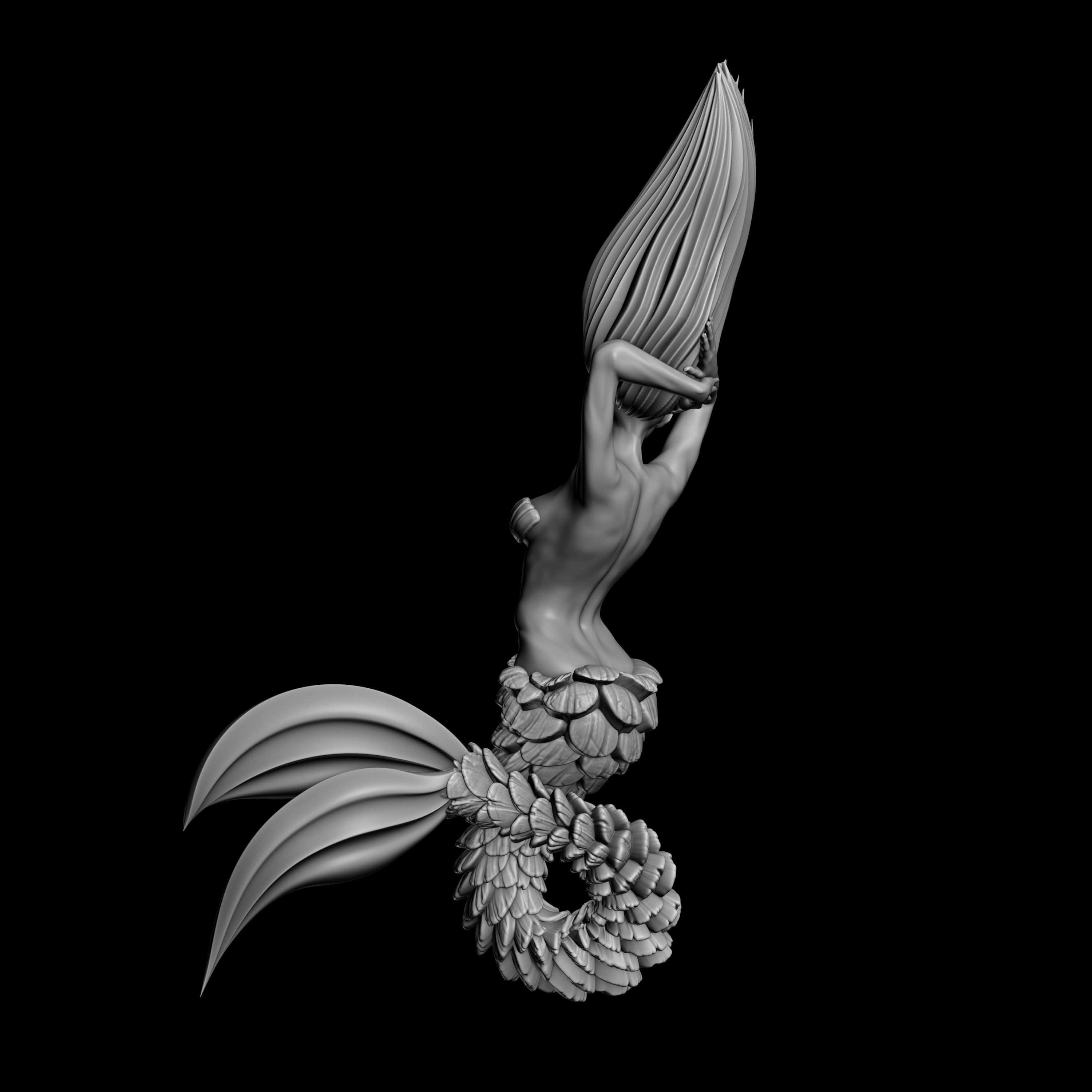 Mermaid 3D print model_8