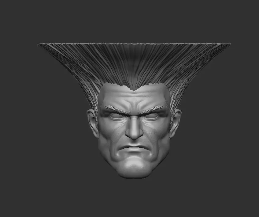 Guile - Headsculpt for Action Figures 3D print model 3D print model_0