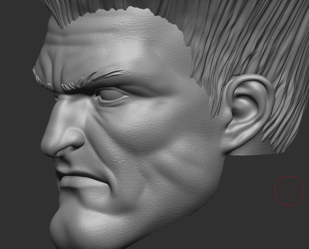 Guile - Headsculpt for Action Figures 3D print model 3D print model_9