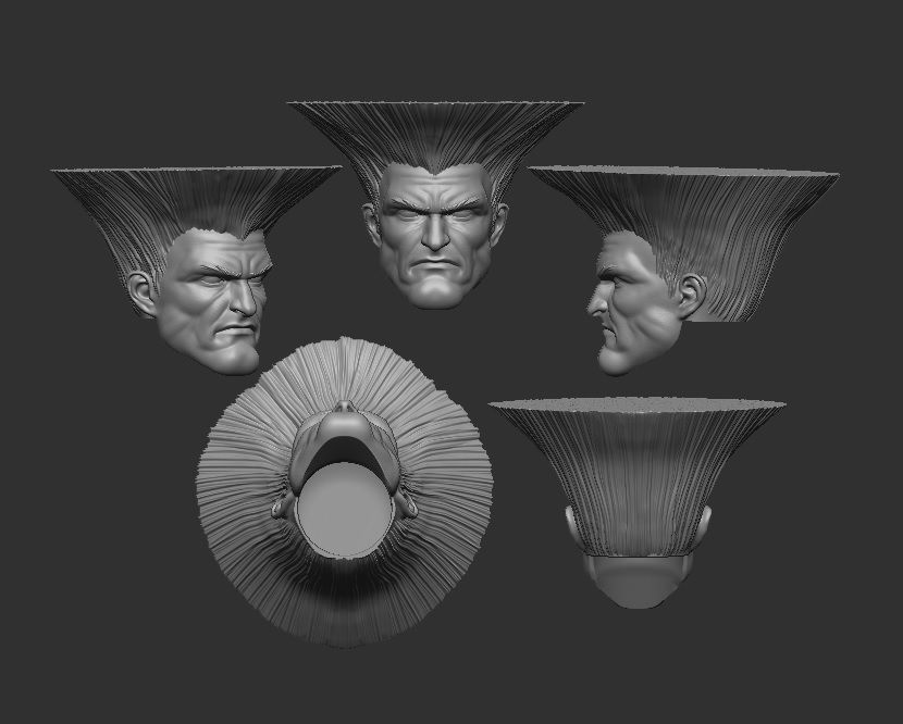 Guile - Headsculpt for Action Figures 3D print model 3D print model_4