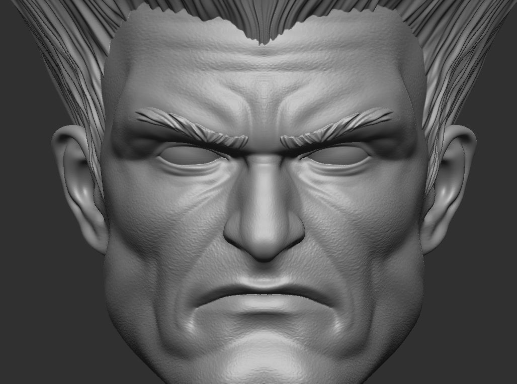 Guile - Headsculpt for Action Figures 3D print model 3D print model_8