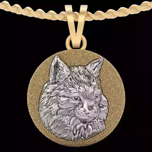 Tiger pendant silver gold printable jewelry 3D model