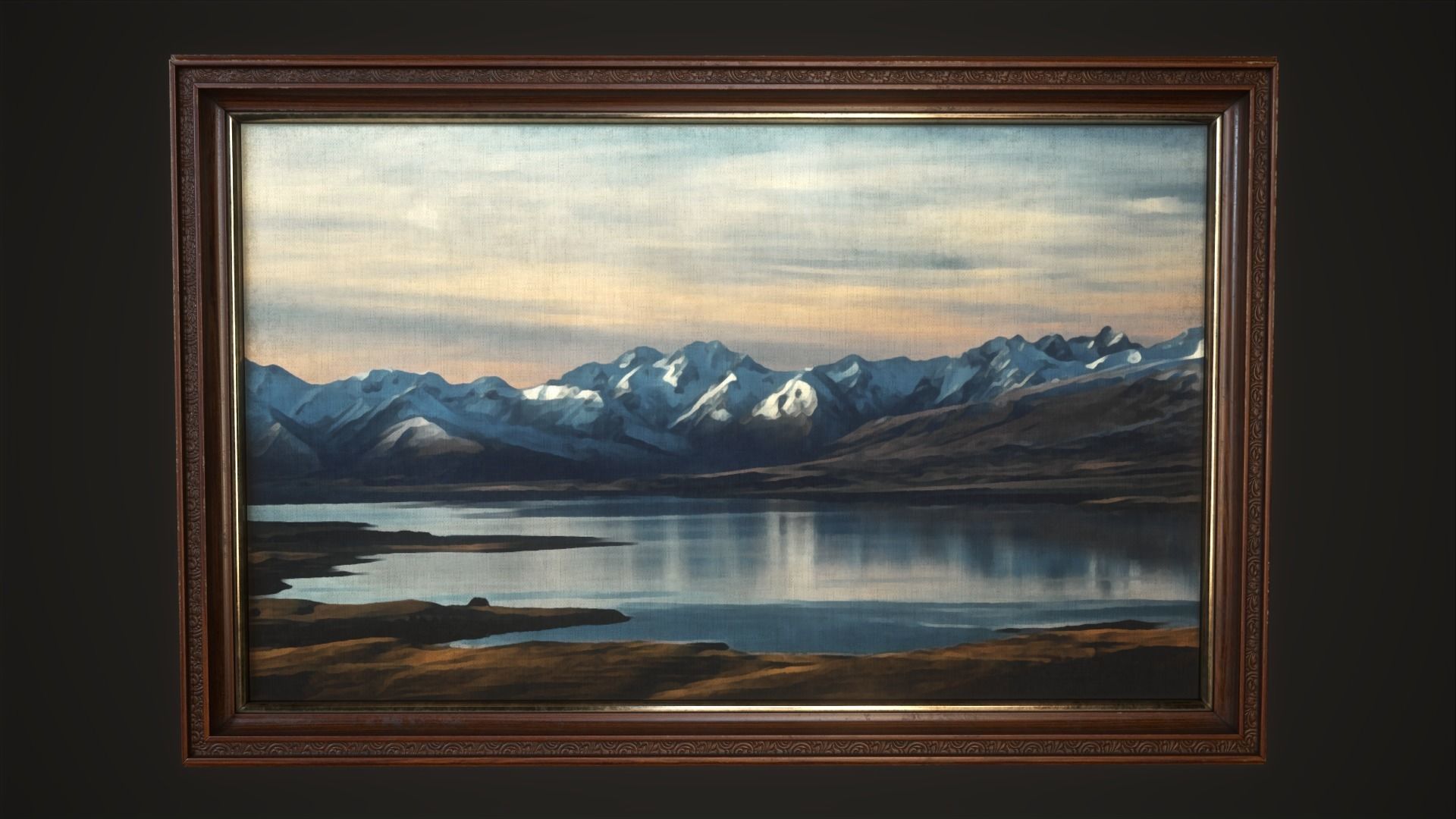 Set of 25 vintage paintings 3D Model Collection_19