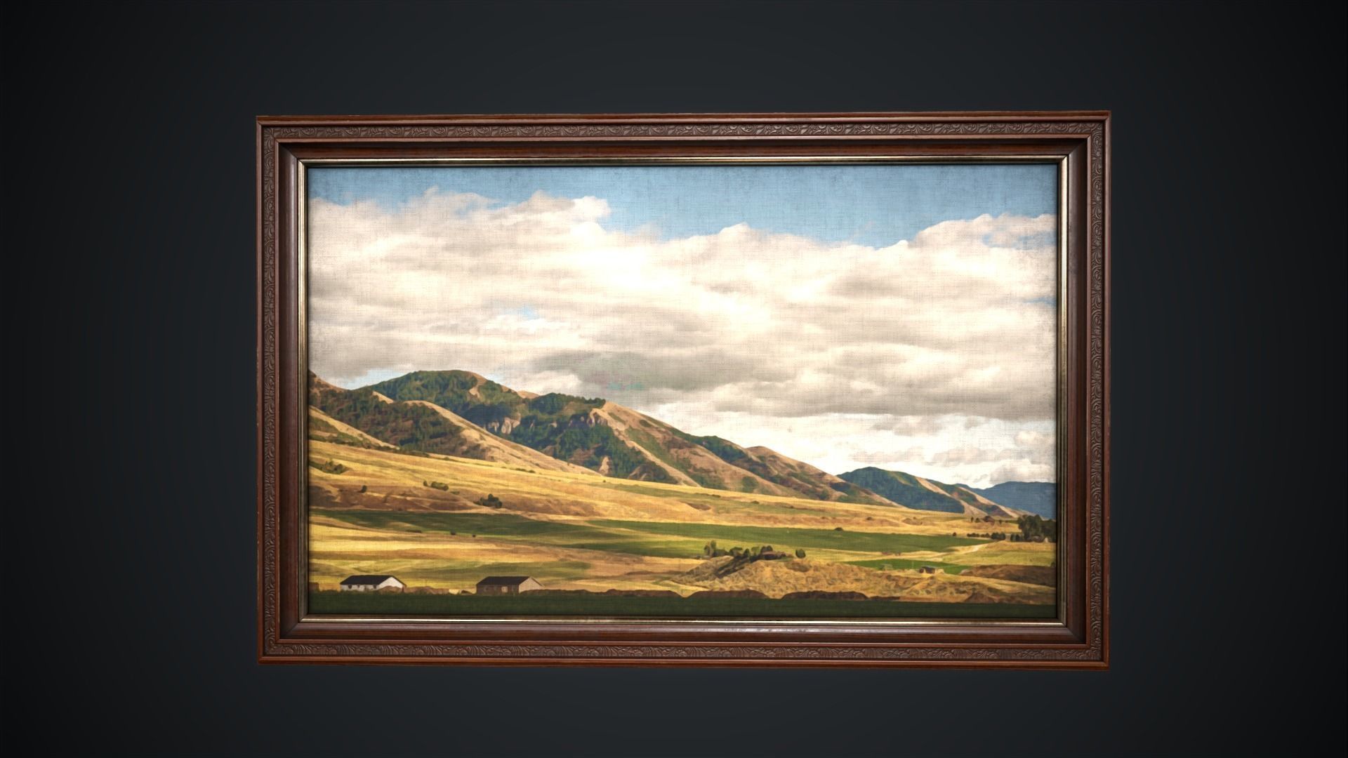 Set of 25 vintage paintings 3D Model Collection_7