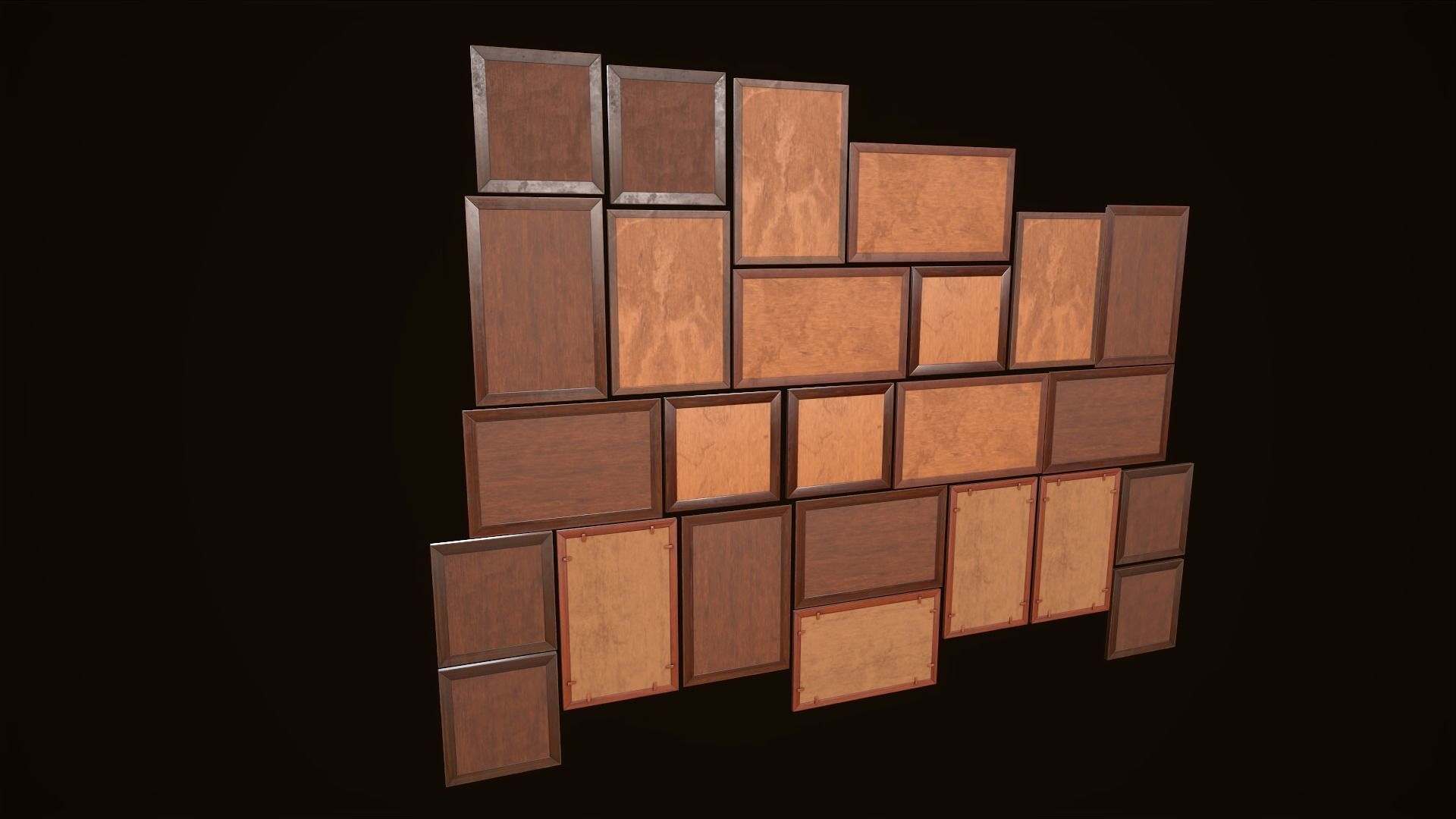 Set of 25 vintage paintings 3D Model Collection_22