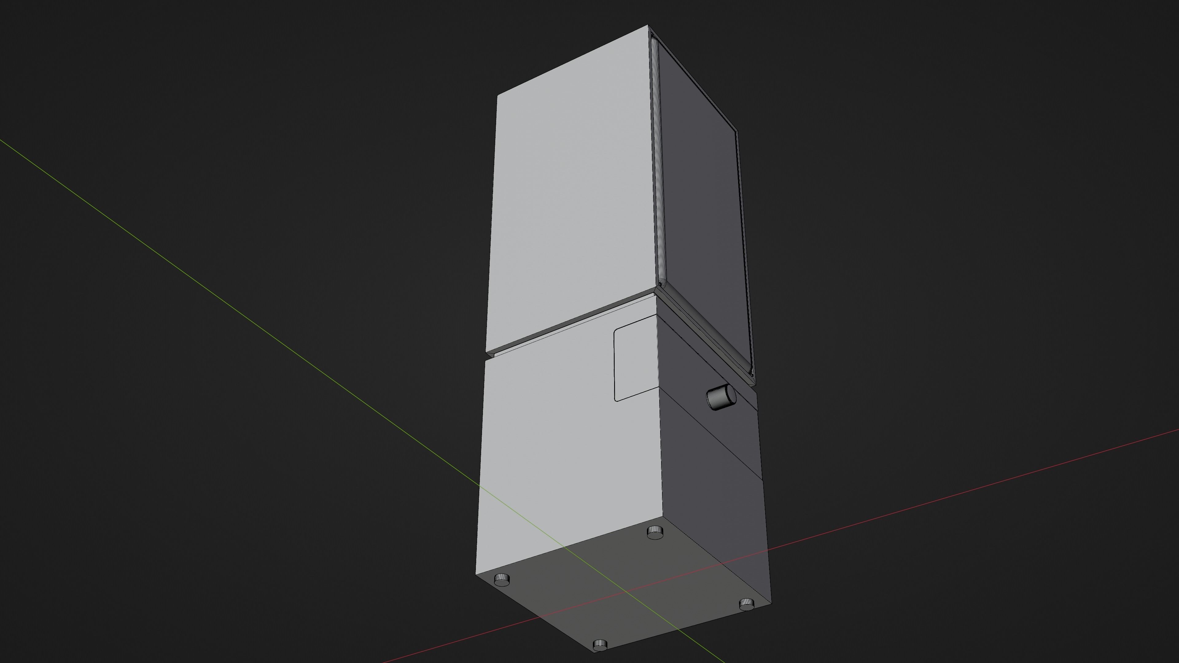 Metal speaker Free low-poly 3D model_6