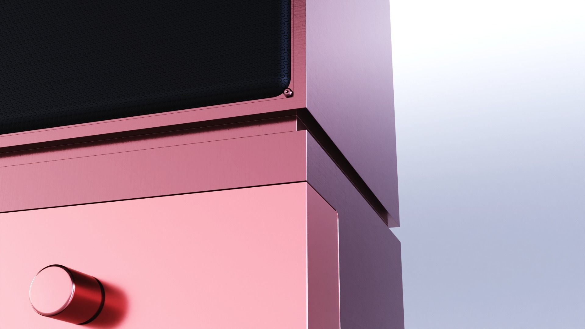 Metal speaker Free low-poly 3D model_3