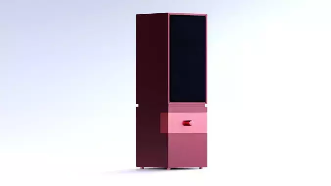 Metal speaker Free low-poly 3D model