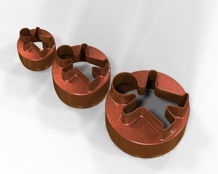 Cookie Cutter Cookie -man and Circle 3D print model_9