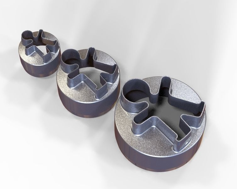 Cookie Cutter Cookie -man and Circle 3D print model_6