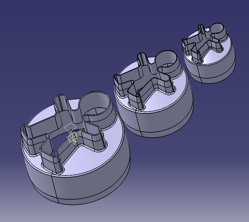 Cookie Cutter Cookie -man and Circle 3D print model_55