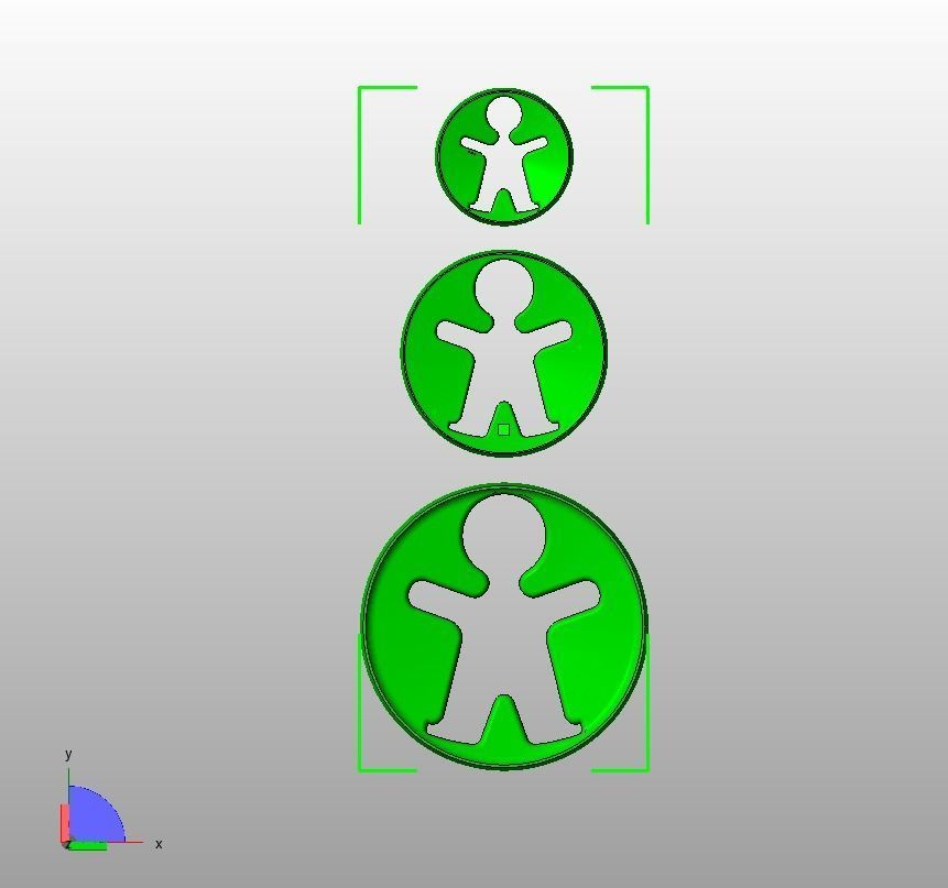 Cookie Cutter Cookie -man and Circle 3D print model_57